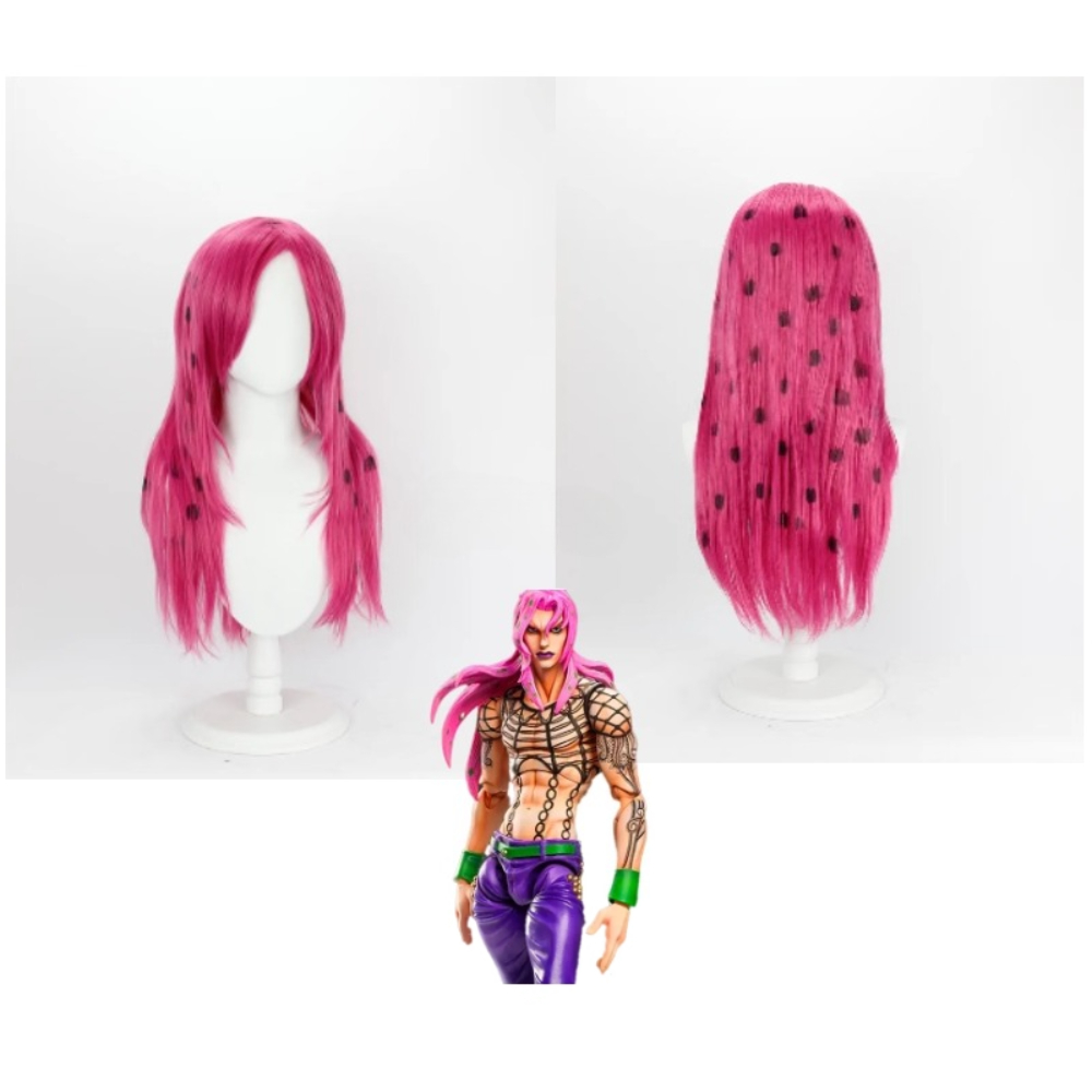 Cosplay Anime Pink Hair - Anime JoJo Diavolo Cosplay Wig Pink