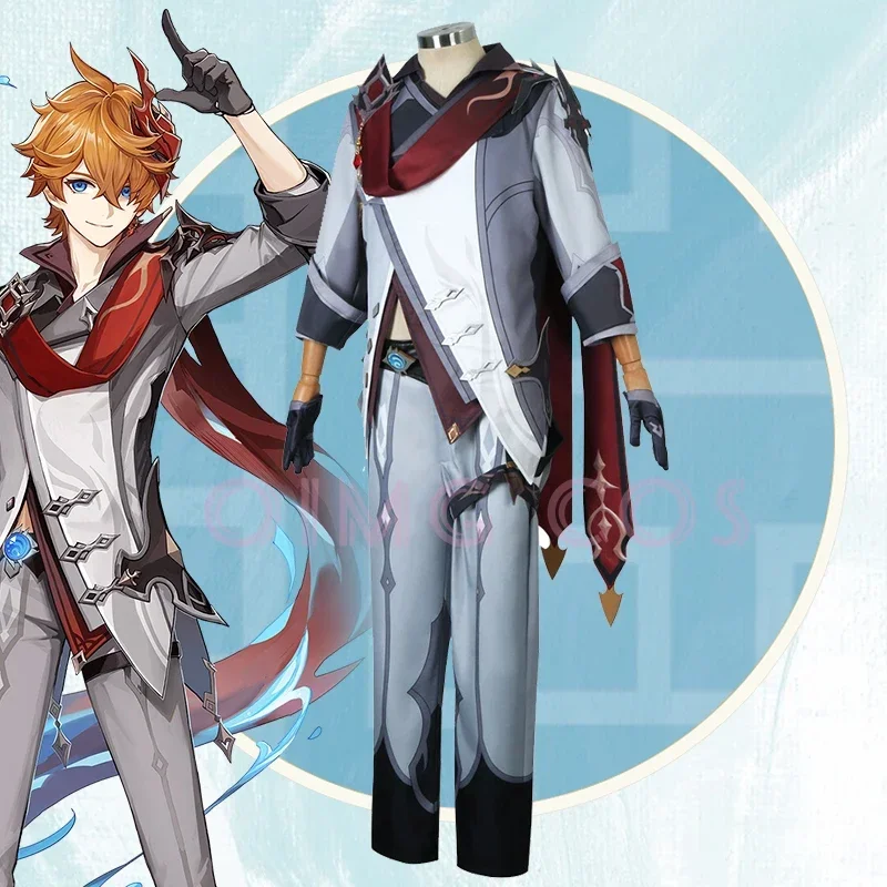 Cosplay Anime Top - Genshin Impact Tartaglia Cosplay Costume Uniform