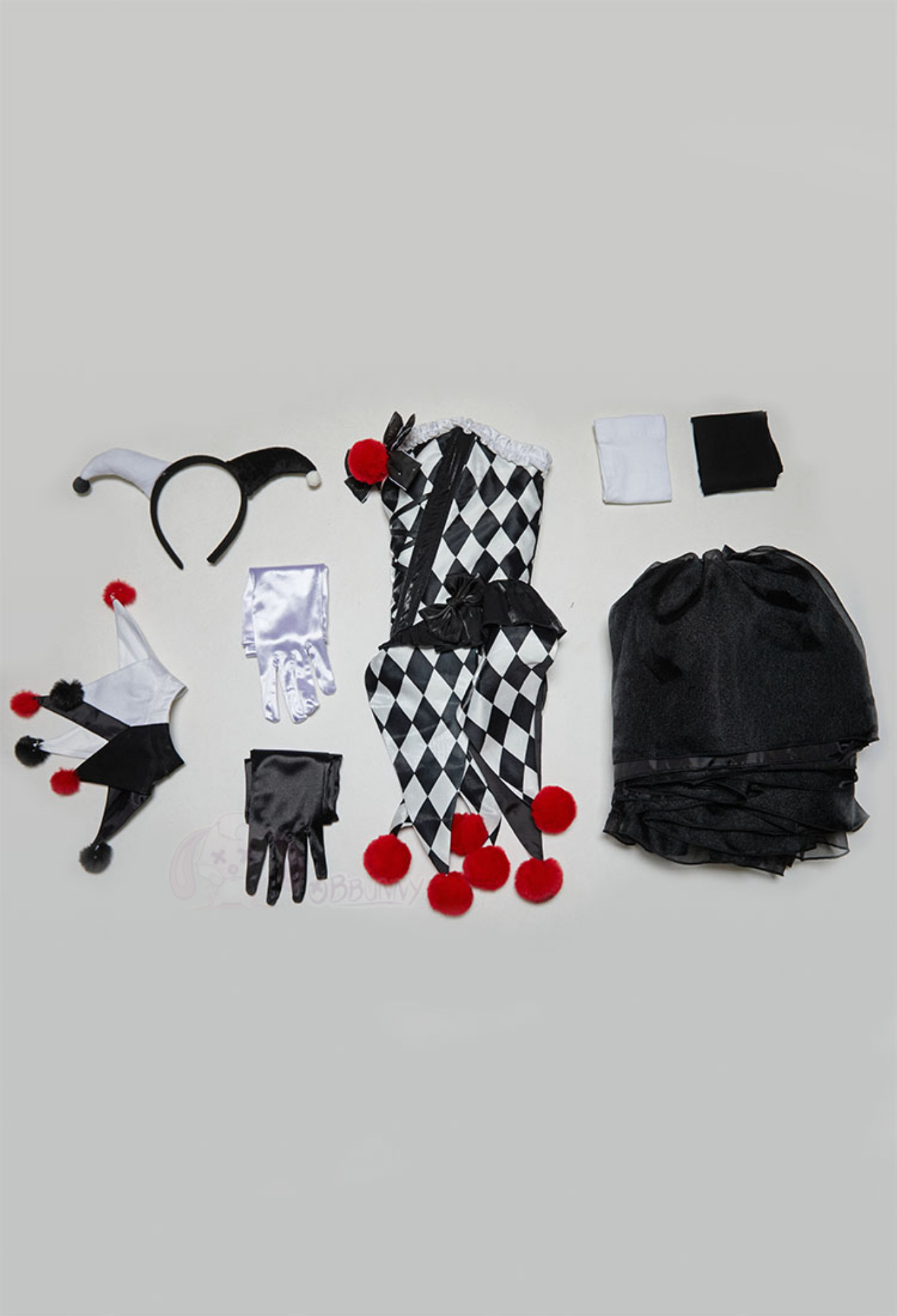 Anime Cosplay Mask - Joker Circus Color Block Cosplay Costume