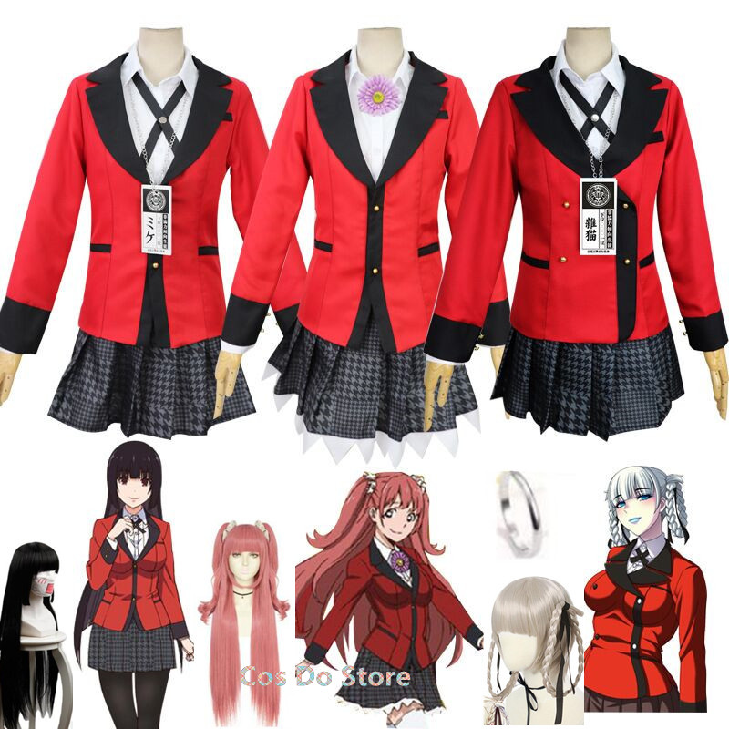 Anime Cosplay Kakegurui - Anime Kakegurui Yumeko Costumes Kirari Momobami