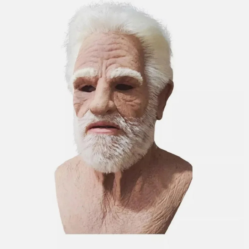 Halloween White Haired Grandpa - Cosplay Anime White Hair recension och pris