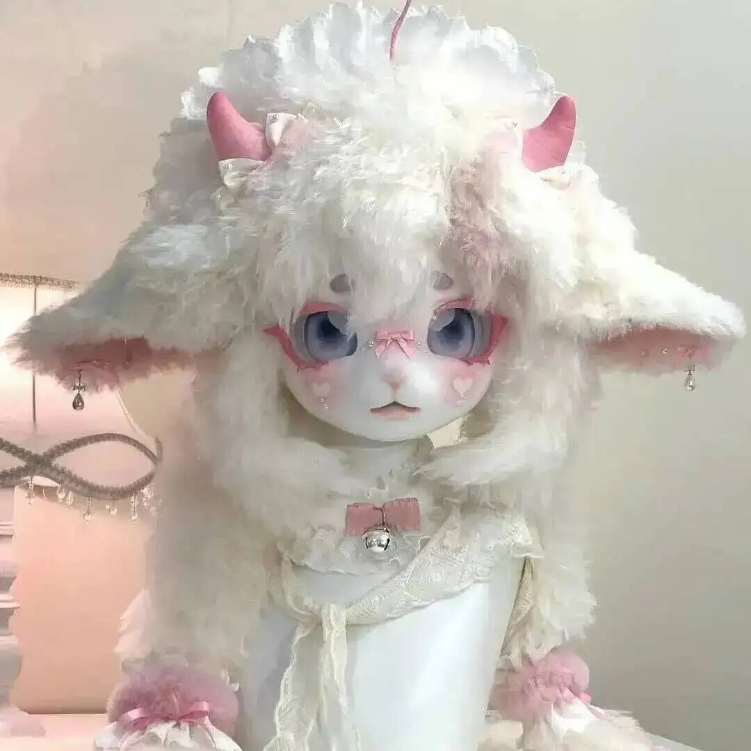 Handmade Kig Fursuit Head Cute - Anime Cosplay Mask recension och pris