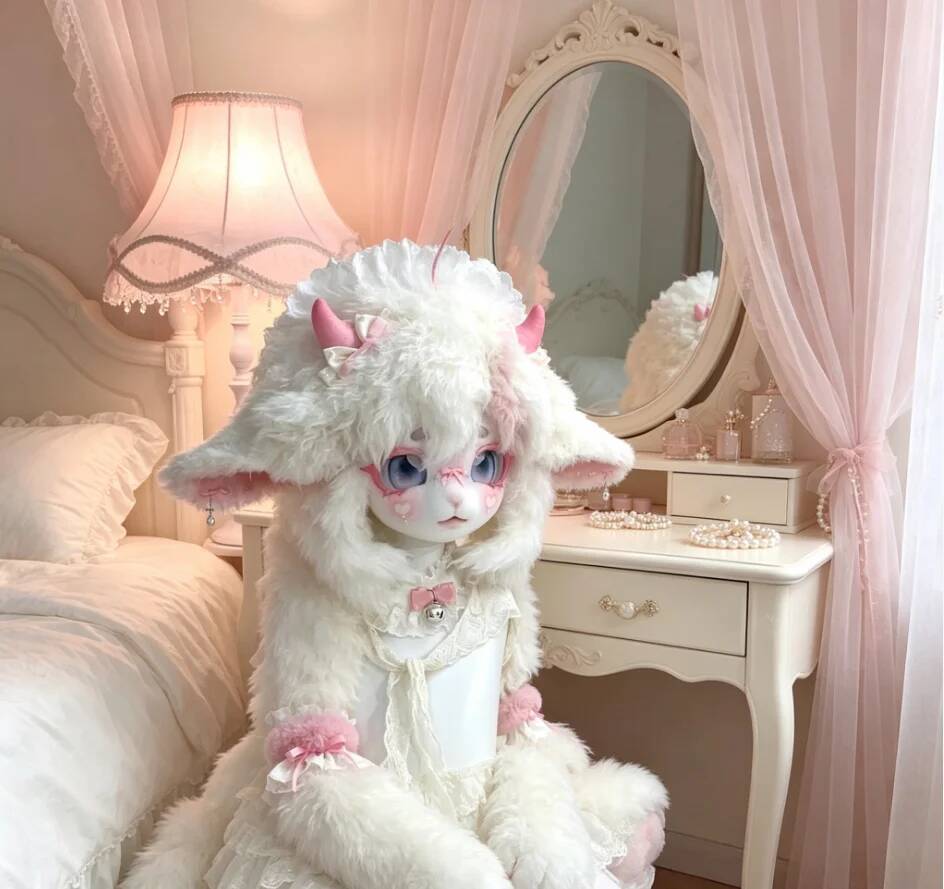 Handmade Kig Fursuit Head Cute - Anime Cosplay Mask recension och pris