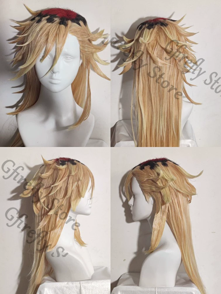 Douma Long Golden Hair Wig Cos - Anime Cosplay Shop recension och pris