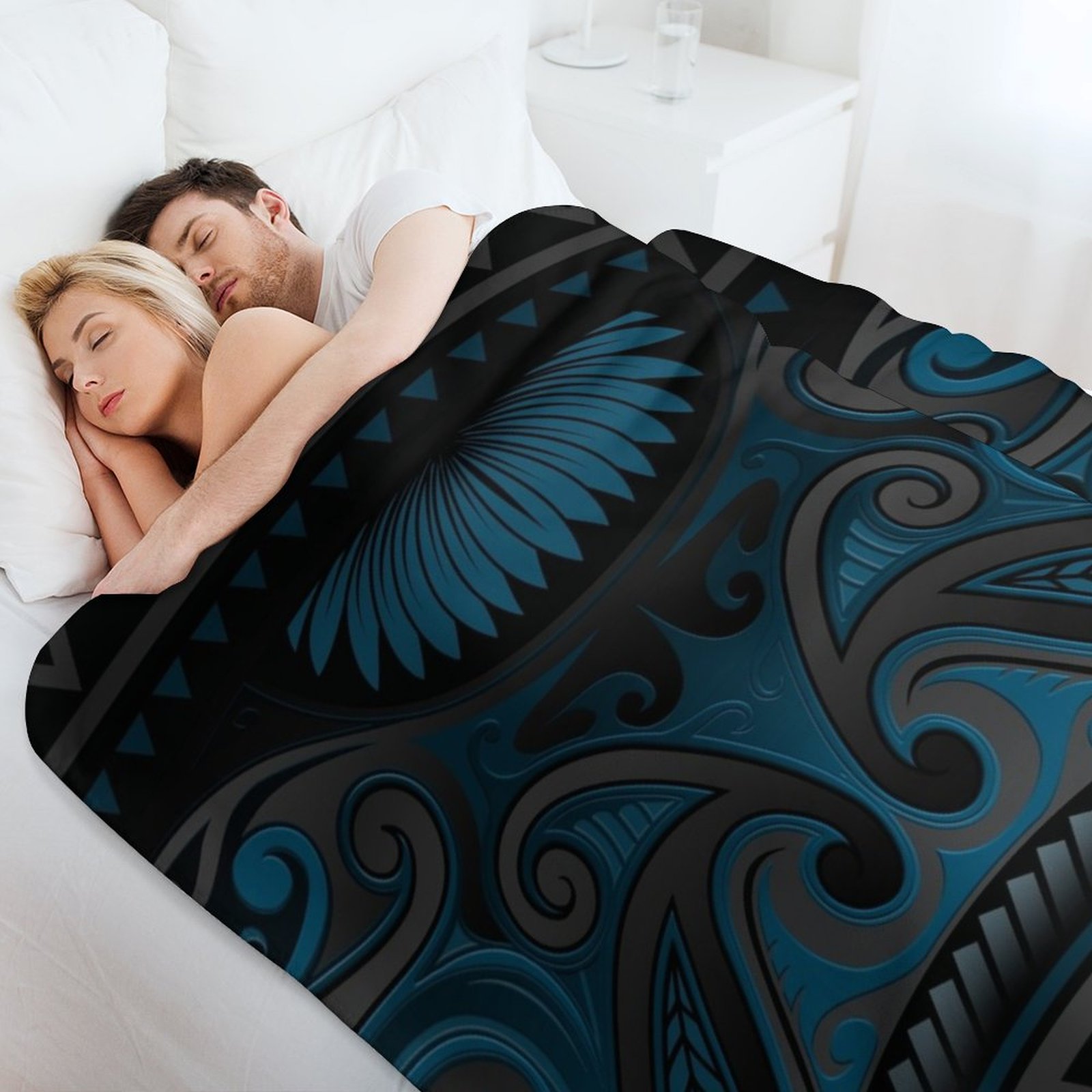 Blue Grey Ornate Maori Design, - Anime Cosplay New Zealand recension och pris
