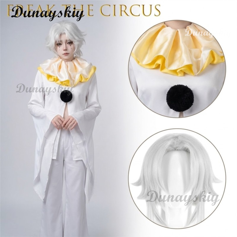 Pierrot Freak Party White Clow - Cosplay Anime White Hair recension och pris