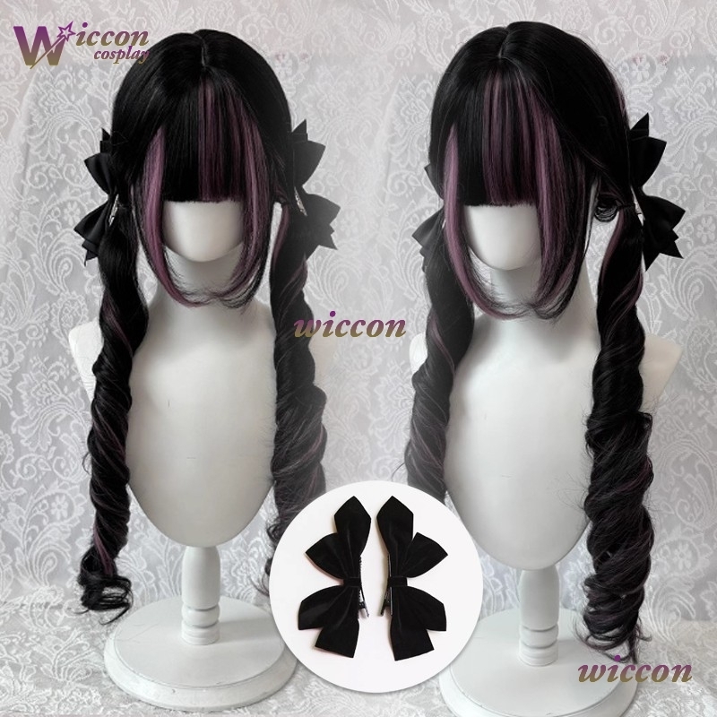 Comic ‌Black Wig with Pink Cos - Cosplay Anime Pink Hair recension och pris